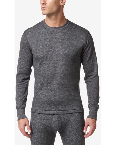 Stanfield's 2 Layer Merino Wool Blend Long Sleeve Undershirt - Gray
