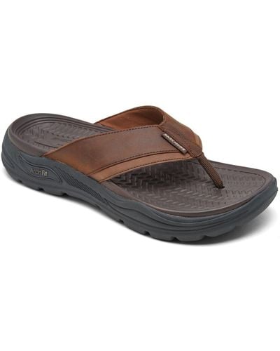 Skechers Arch Fit Motley Sd - Malico Thong Sandals From Finish Line - Brown