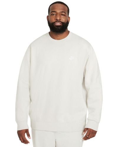 Nike Club Fleece Crew Sweatshirt - White