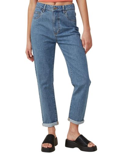 Cotton On Stretch Mom Jeans - Blue