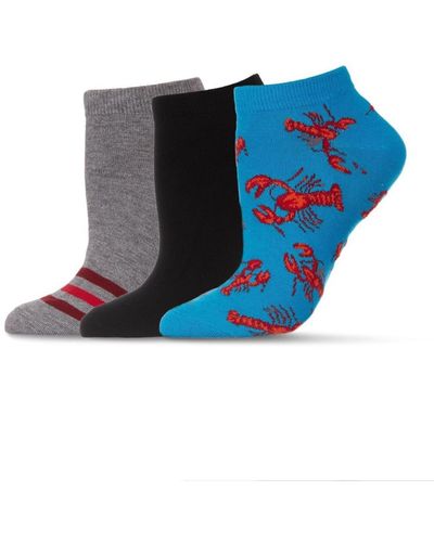 Memoi 3-pk. Animals Socks Set - Blue