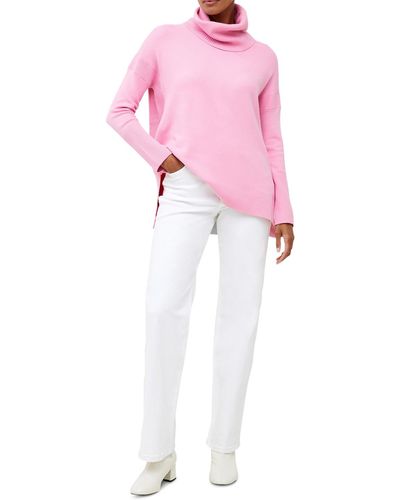 French Connection Ribbed Cowlneck Sweater - Pink