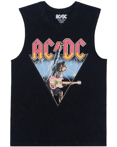 Hybrid Acdc Graphic Muscle Tank Top - Black
