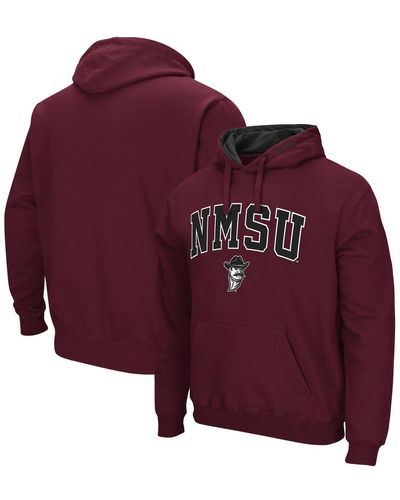 Colosseum Athletics New Mexico State aggies Arch And Logo Pullover Hoodie - Red