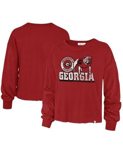 '47 Distressed Georgia Bulldogs Bottom Line Parkway Long Sleeve T-shirt - Red