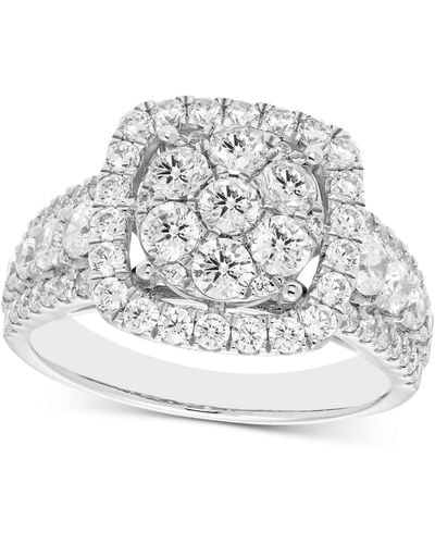 Best REAL 14k White Gold Diamond Ring 1.46 CT Size 10 Square Shaped  Engagement Ring – Globalwatches10