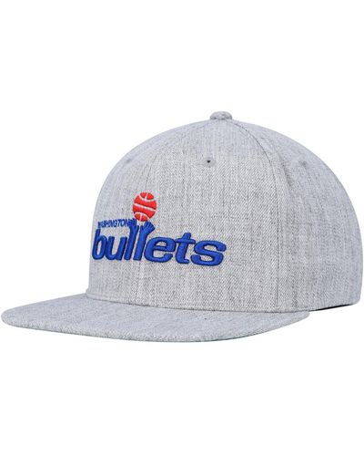 Mitchell & Ness Washington Bullets Hardwood Classics 2.0 Snapback Hat - Gray