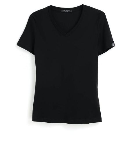 Bellemere New York Bellemere Grand V-neck Cotton T-shirt 160g - Black