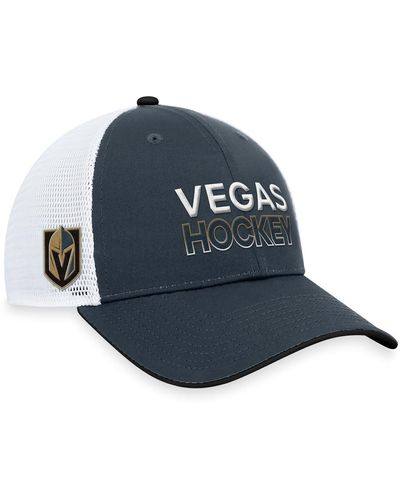 Fanatics Vegas Golden Knights Authentic Pro Rink Trucker Adjustable Hat - Blue