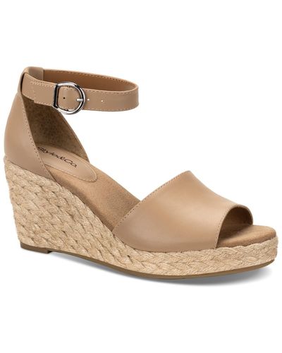 Style & Co. Seleeney Wedge Sandals - Metallic