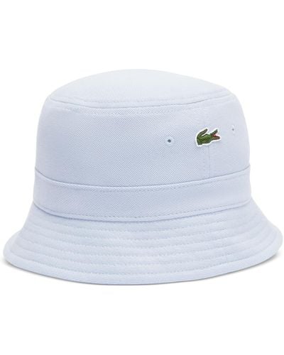 Lacoste Cotton Logo Bucket Hat - White