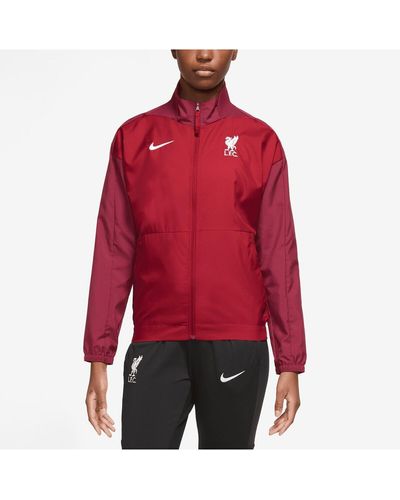 Nike Liverpool Anthem Raglan Performance Full-zip Jacket - Red