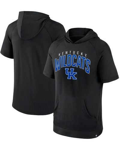 Fanatics Kentucky Wildcats Double Arch Raglan Short Sleeve Hoodie T-shirt - Black