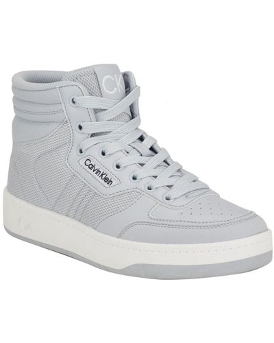 Calvin Klein Radlee Round Toe Lace-up Casual Sneakers - Gray