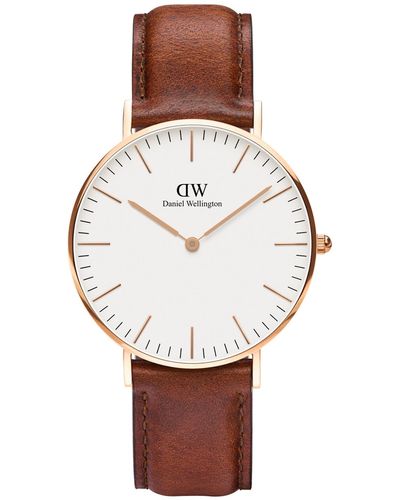 Daniel Wellington Classic Saint Mawes Leather Watch 36mm - Gray