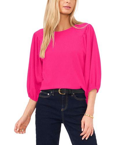 Vince Camuto Puff 3/4-sleeve Knit Top - Pink