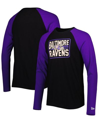 KTZ Baltimore Ravens Current Raglan Long Sleeve T-shirt - Blue