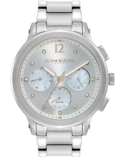 Olivia Burton Sports Luxe Silver-tone Watch 38mm - Gray