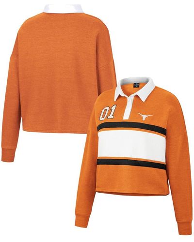 Colosseum Athletics Texas Texas Longhorns I Love My Job Rugby Long Sleeve Shirt - Orange