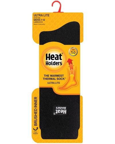 Heat Holders Ultra Lite Solid Thermal Socks - Black