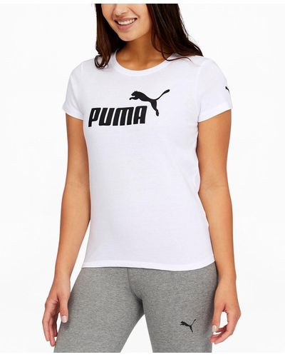 PUMA Essentials Graphic Short Sleeve T-shirt - White