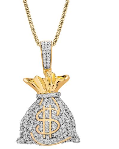 Macy's Diamond Moneybag 22" Pendant Necklace (1/2 Ct. T.w. - Metallic