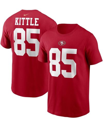 Nike George Kittle San Francisco 49ers Player Name And Number T-shirt - Red