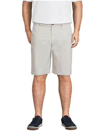 Lands' End Big & Tall 11 Inch Comfort Waist Comfort First Knockabout Chino Shorts - Gray