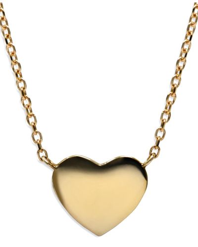 Anzie Jac+jo By Anzie Polished Heart Pendant Necklace - Metallic
