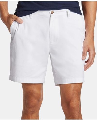 Nautica Classic-fit Stretch Flat-front 6" Chino Deck Shorts - White