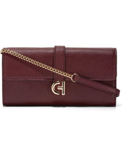 Cole Haan Leather Wallet-on-a-chain - Red