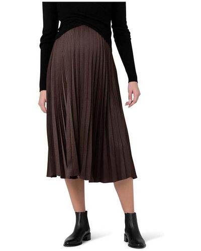 Ripe Maternity Satin Pleat Skirt - Black