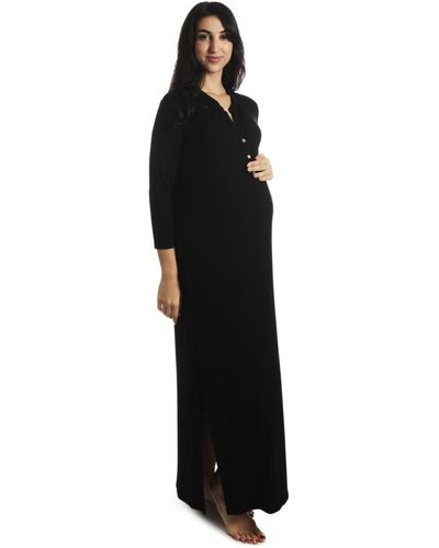 Everly Grey Maternity Juliana /nursing Dress - Black
