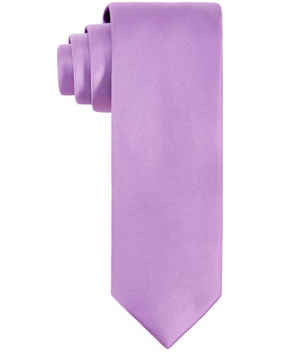 Tayion Collection & Gold Solid Tie - Purple