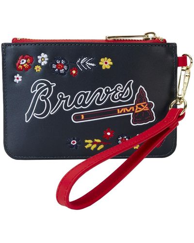 Loungefly Atlanta Braves Floral Wrist Clutch - Red