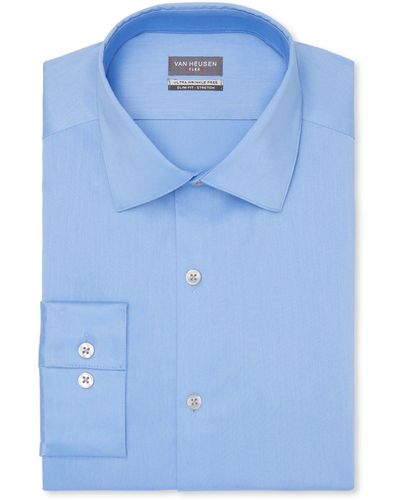 Van Heusen Flex Collar Slim Fit Dress Shirt - Blue