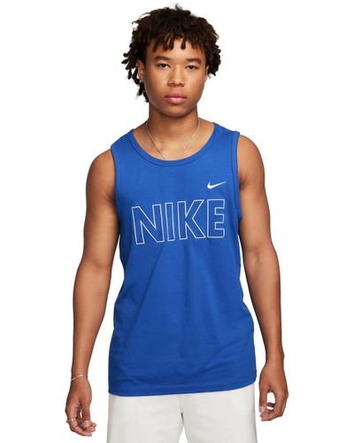 Nike Sportswear Logo Graphic Tank - Blue