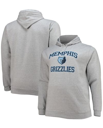 Profile Memphis Grizzlies Big And Tall Heart And Soul Pullover Hoodie - Gray