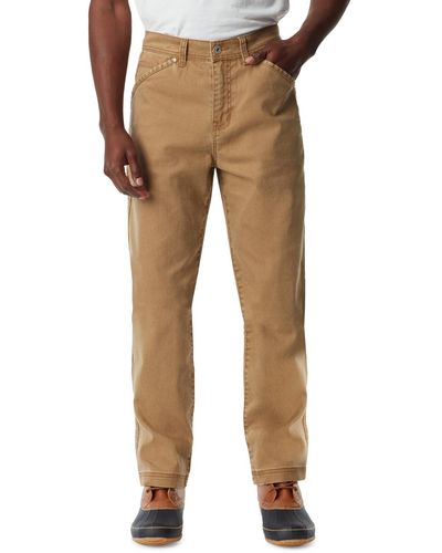 BASS OUTDOOR Straight-fit Everyday Pants - Natural
