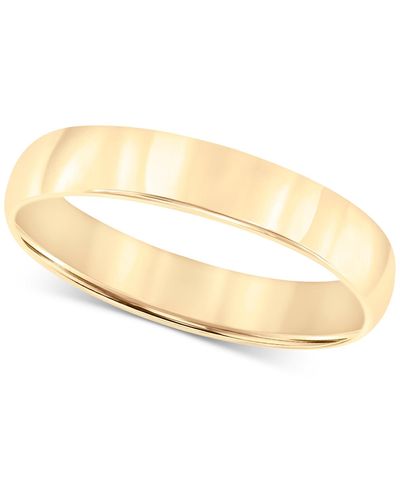 Macy's 14k Gold Ring, 4mm Wedding Band - Metallic