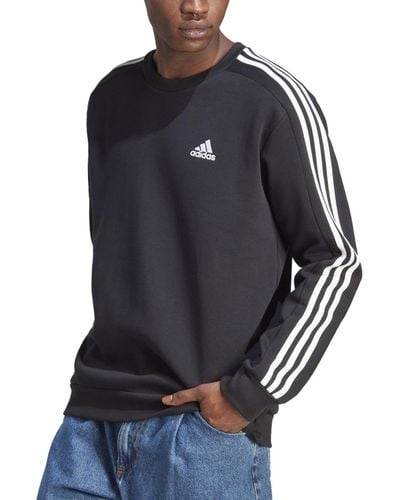 adidas Essentials Fleece 3-stripes Sweatshirt - Black