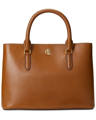 Lauren by Ralph Lauren Leather Small Marcy Satchel - Brown