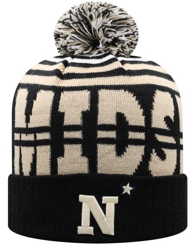 Top Of The World Black And Gold Navy Midshipmen Colossal Cuffed Knit Hat