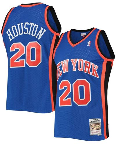 Mitchell & Ness Allan Houston New York Knicks 1998-99 Hardwood Classics Swingman Jersey - Blue