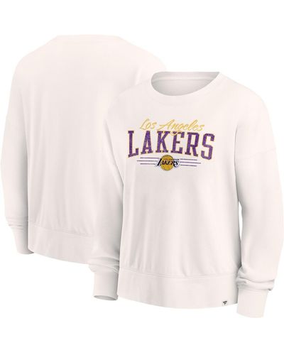 Fanatics Distressed Los Angeles Lakers Close The Game Pullover Sweatshirt - Pink