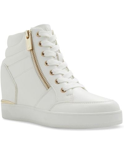 ALDO Ereliclya Lace-up Zip Wedge High-top Sneakers - White