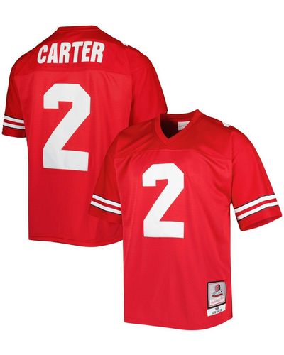 Mitchell & Ness Cris Carter Ohio State Buckeyes Authentic Jersey - Red