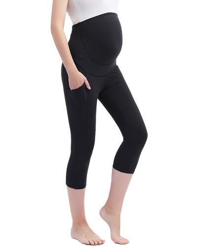 Kimi + Kai Kimi + Kai Maternity Essential Stretch Pocket Crop leggings - Black