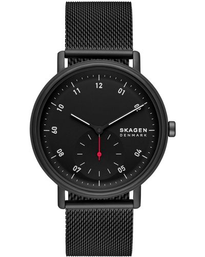 Skagen Kuppel Quartz Three Hand Stainless Steel Watch - Black