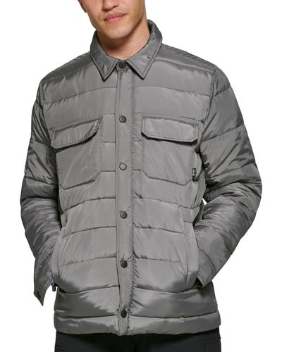 BASS OUTDOOR Mission Quilted Puffer Shirt Jacket - Gray